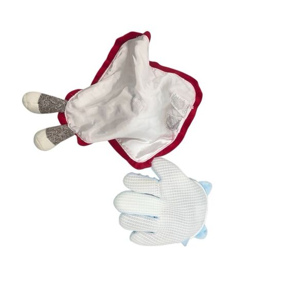 Baby Starters Sock Monkey Security Blanket and Blue Plush Bear Hand Rattle - Picture 5 of 6